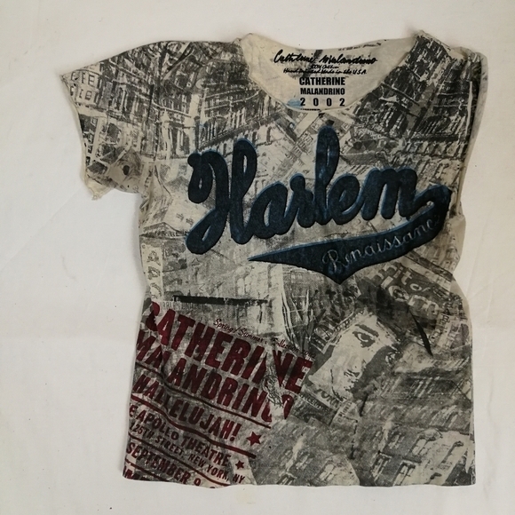 Vintage Catherine Malandrino Y2k Harlem Renaissance Commemorative Print T Shirt - Picture 3 of 10